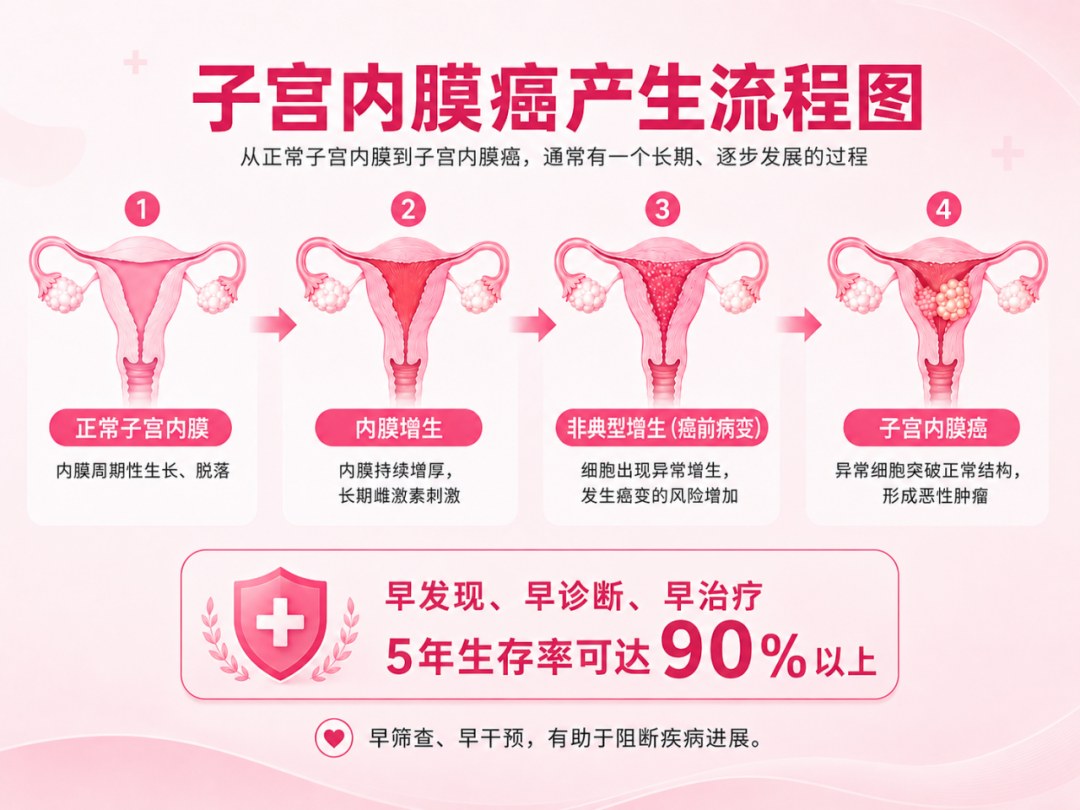 子宫内膜癌产生流程图、子宫内膜癌基因甲基化筛查技术临床应用专家共识