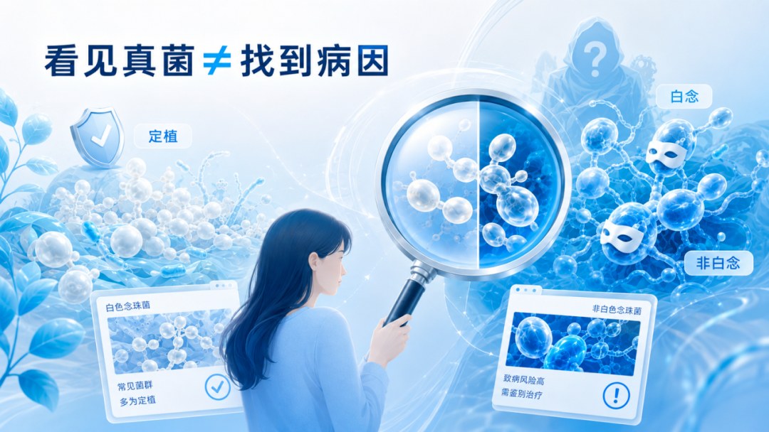 “定植”的混淆:相关数据显示,约有 20% ~ 30% 的无症状健康女性阴道内,天然存在念珠菌的定植。这意味着,显微镜下偶尔捕捉到的真菌,有时候可能只是一个“安静的旁观者”,并不一定是导致本次患者奇痒难忍的始作俑者